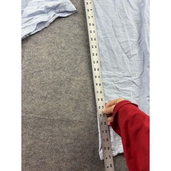 Daisy Street Women's M Blue White Pinstripe Baggy Wide Leg Boho Casual Coastal - Picture 5 of 8